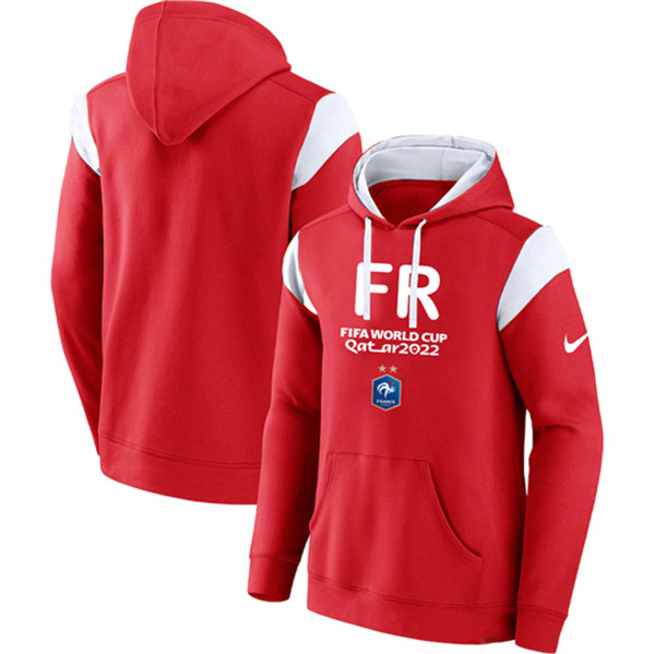 Men's France Red 2022 FIFA World Cup Soccer Hoodie